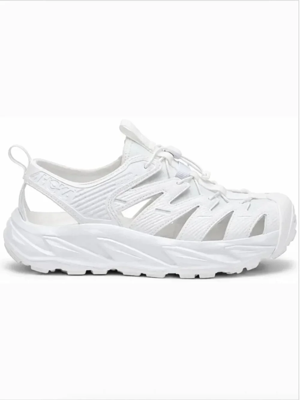 HOKA One One Hopara 2 Men's White Hiking Sandals Size 10.5 Water Trail Shoes